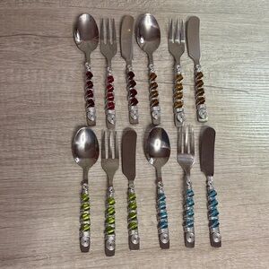 Colorful Spiral Handle Cutlery Set